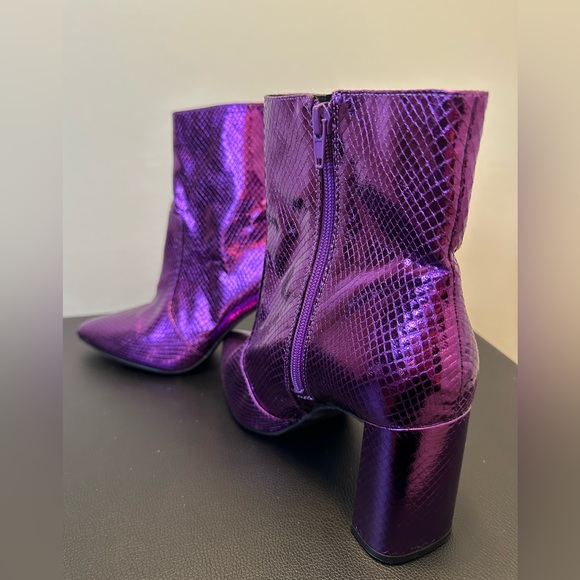 INC International Concepts Anila Purple Snake Block Boots -9-1/2M - Picture 7 of 16